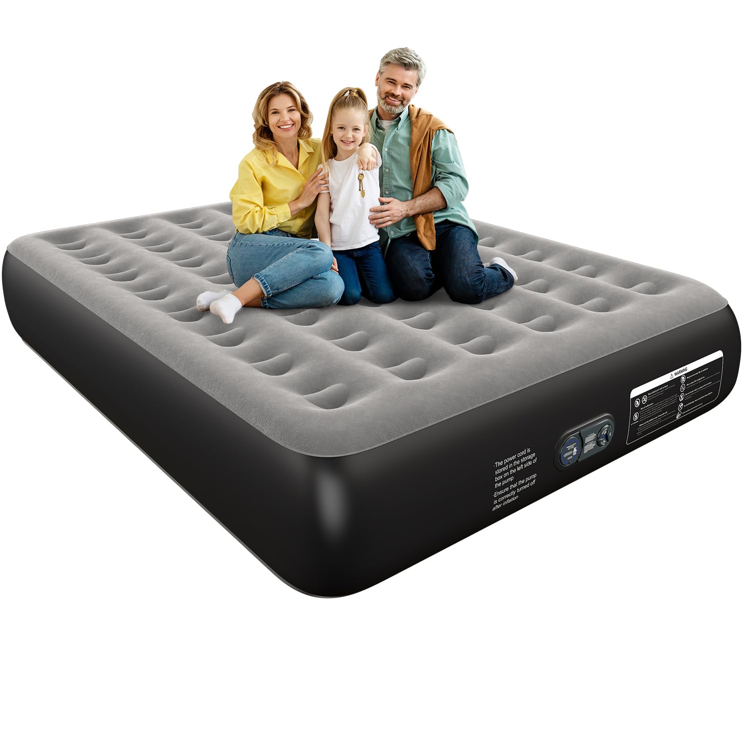 Amazon｜Ezyrest エアマットレス クイーン ポンプ内蔵 13インチ ダブル